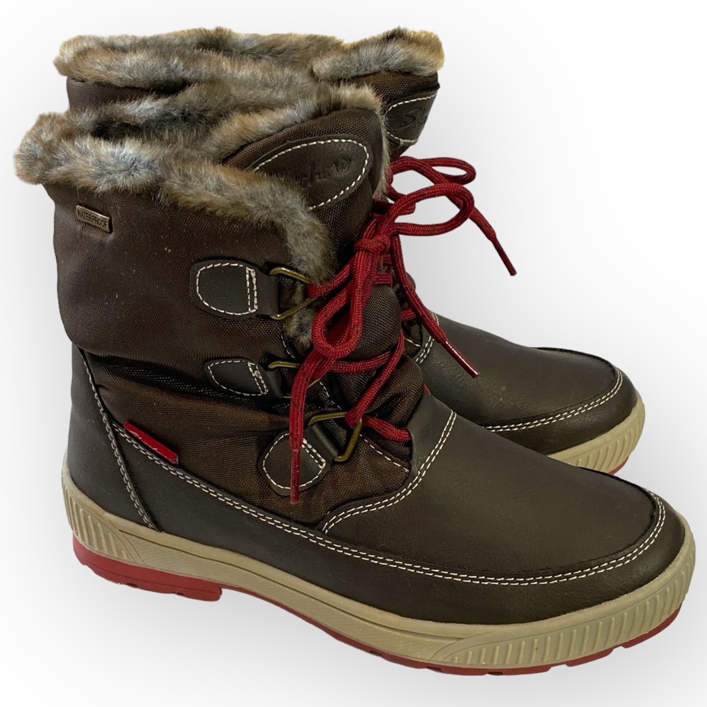 Skechers Women's Woodland Snow Boot Faux Fur Lined Lace Up Size 6 Light wear. - Picture 1 of 10